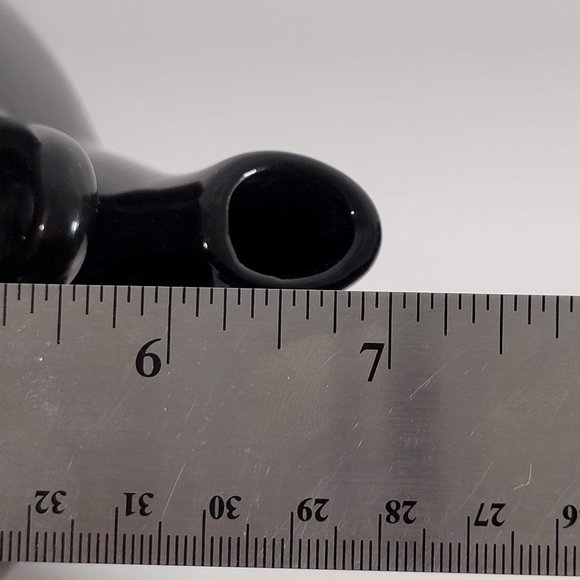 Black Teapot and Cup Set Red Flower Design Asian Missing Handle - Picture 12 of 14